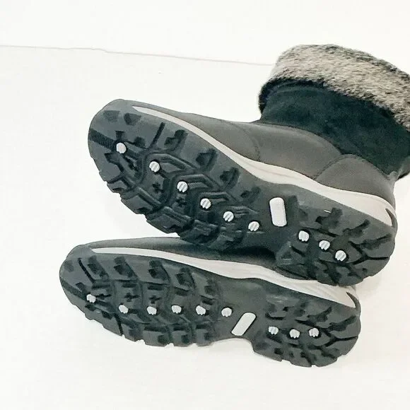 Timberland NWB Sz 9 Jet Black White Ledge Mid PrimaLoft Pull-On Snow Boots - Picture 13 of 15